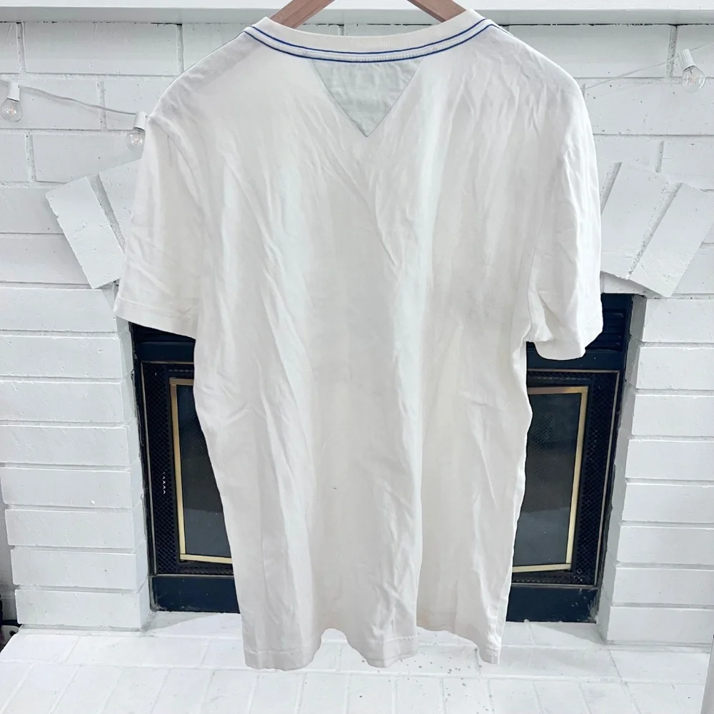 Tommy Hilfiger State Logo Print Short Sleeve White Tshirt - Picture 3 of 5